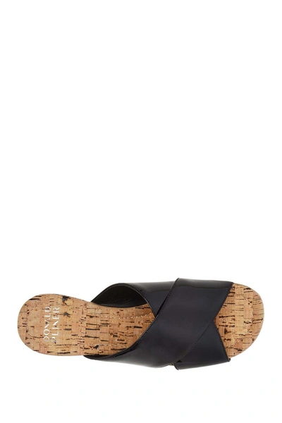 Donald Pliner Sonny Leather Wedge Sandal In Black