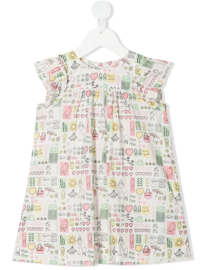 Bonpoint Babies' All-over Print Blouse In White