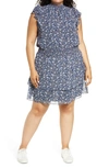 1.state Flutter Sleeve Smock Waist Dress In Chateau Floral
