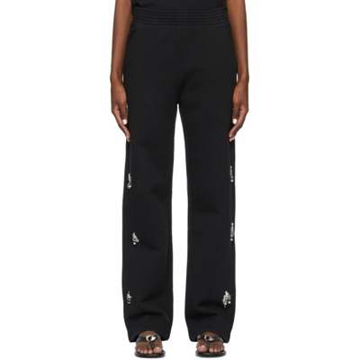 Givenchy Black Embroidered Jewel Lounge Pants
