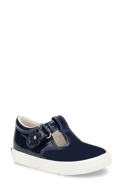 Kedsr Kids' Daphne T-strap Sneaker In Navy Patent