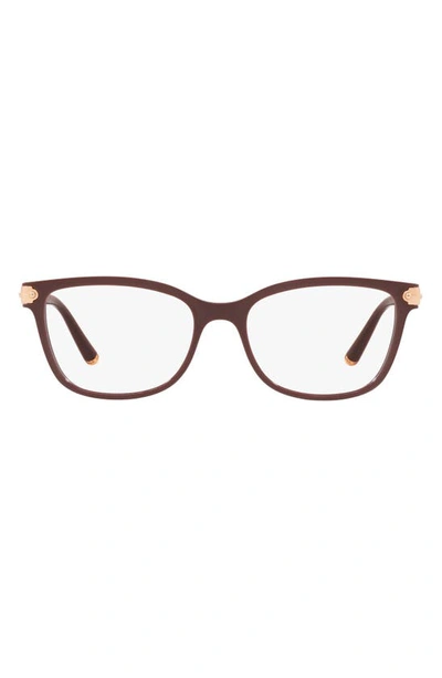 Dolce & Gabbana 51mm Butterfly Optical Glasses In Bordeaux/ Demo Lens