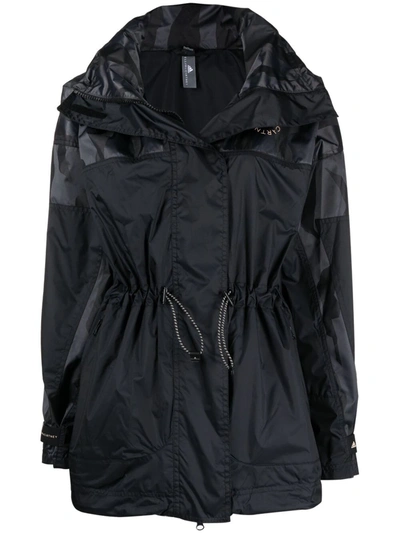 Adidas By Stella Mccartney Truepace Recycled-ripstop Windbreaker Jacket In Black