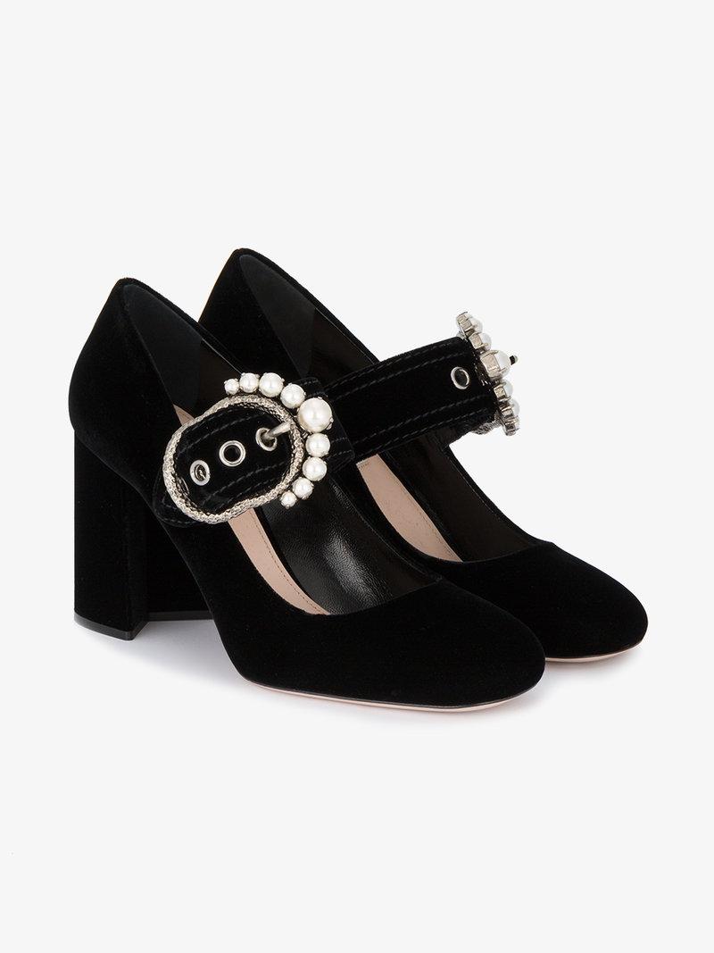 miu miu black mary janes