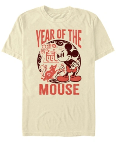 Fifth Sun Men's Mickey Classic Year Of The Mouse Short Sleeve T-shirt In Natural