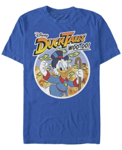 Fifth Sun Men's Duck Tales Scrooge Mcduck Short Sleeve T-shirt In Royal