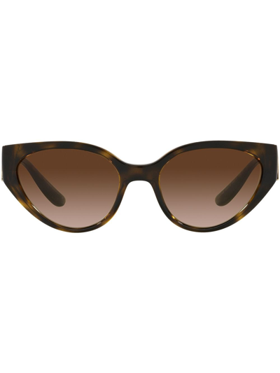 Dolce & Gabbana Cat-eye Frame Sunglasses In Tortoise_brown_gradient
