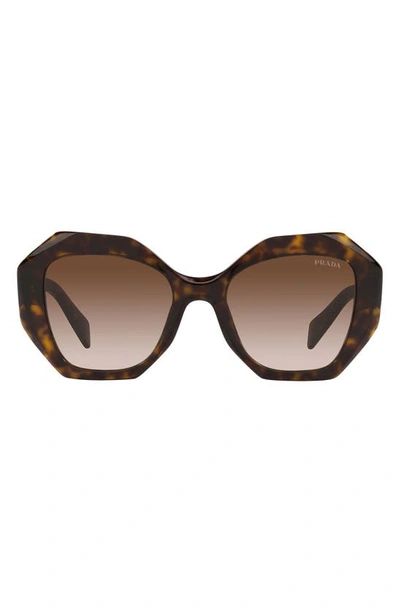 Prada Oversize-frame Gradient Sunglasses In Tortoise