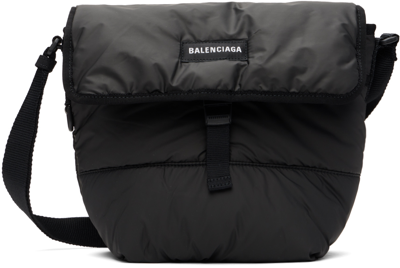 Balenciaga Logo-patch Messenger Bag In Black