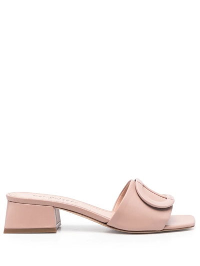 Dee Ocleppo Dizzy Logo-buckle Mules In Pink