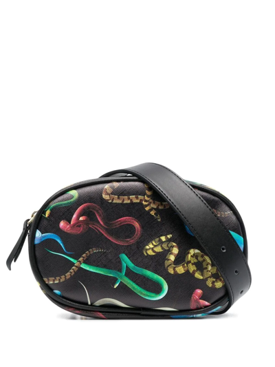 Seletti Snakes-print Belt Bag In Black