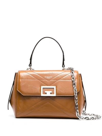Givenchy Id Small Leather Crossbody Bag In Brown