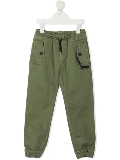 Givenchy Kids' Logo印花工装裤 In Green