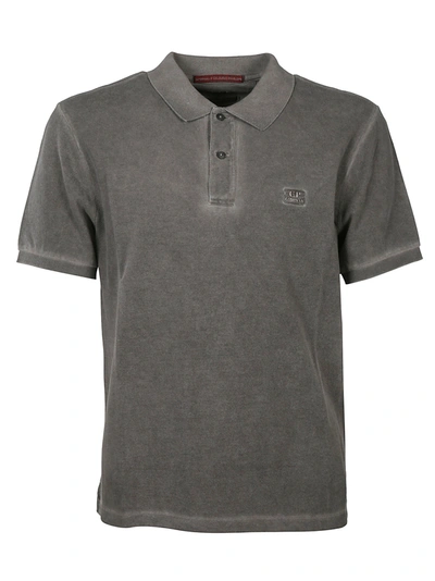 C.p. Company Cp Company Men's Grey Cotton Polo Shirt In Black