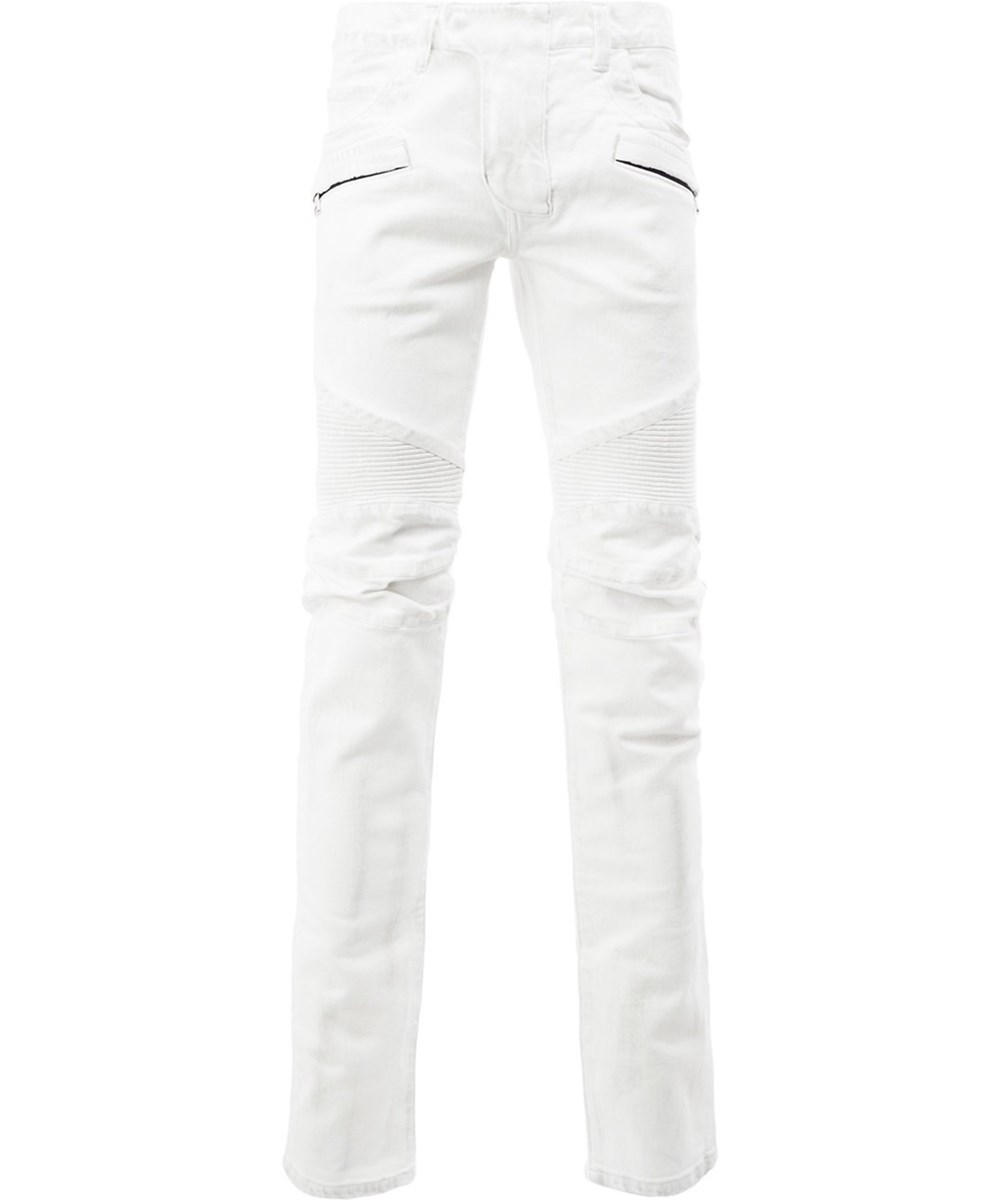 Balmain Men's White Cotton Pants' | ModeSens