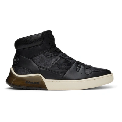 Coach Black Citysole High-top Sneakers In Charcblksig