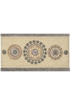Linum Home Turkish Cotton Geometric Design Bath Towel In Dark Grey
