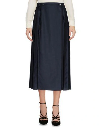 Maison Kitsuné 3/4 Length Skirt In Dark Blue