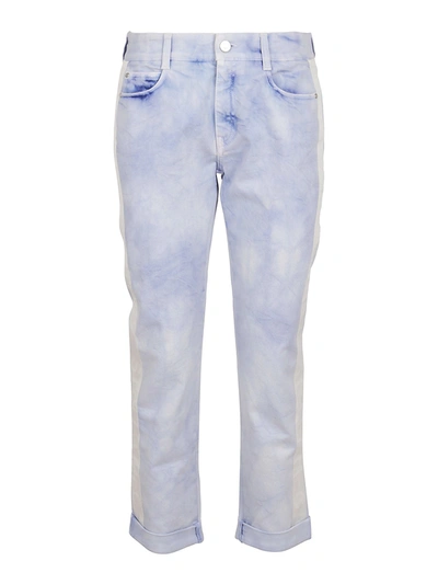 Stella Mccartney Tie-dye Bootcut Five-pocket Jeans In Blue Ice Dye