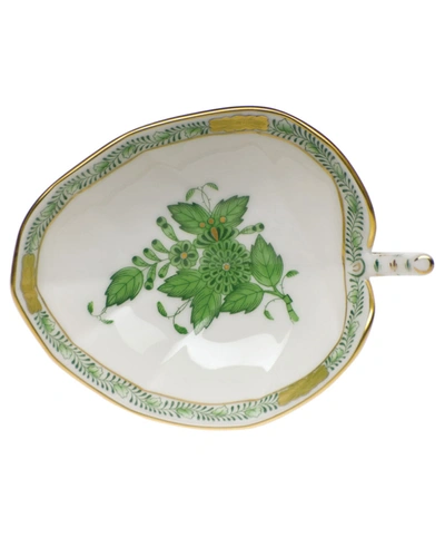 Herend Chinese Bouquet Green Leaf Tray