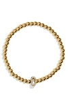 Baublebar Pisa Initial Beaded Bracelet In C