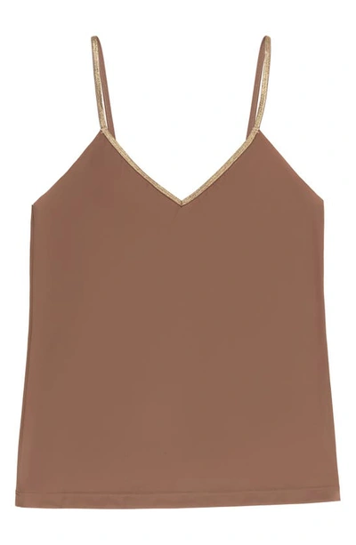 Uwila Warrior Happy Seams Metallic Trim Camisole In Toffee