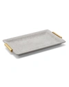 Aerin Shagreen Small Vanity Tray In Gray