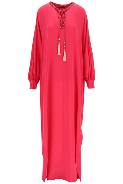 Max Mara Ocroma Embellished Detail Long Dress In Red