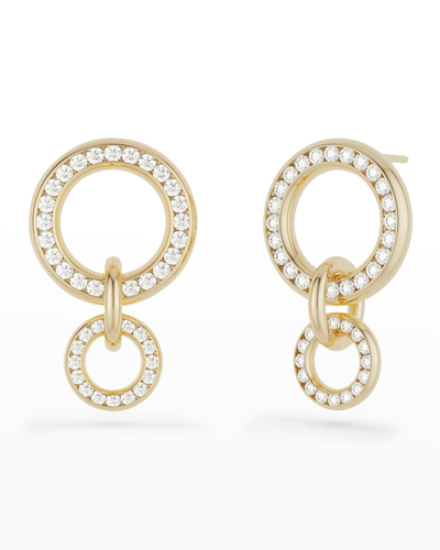 Spinelli Kilcollin Women's Canis 18k Yellow Gold & Diamond Interlocking Drop-hoop Earrings