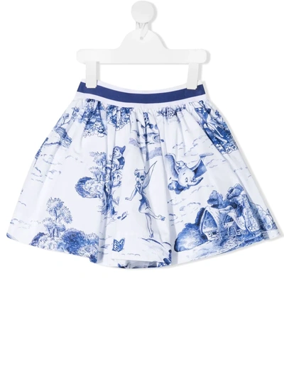 Monnalisa Kids' White Disney Print Skirt