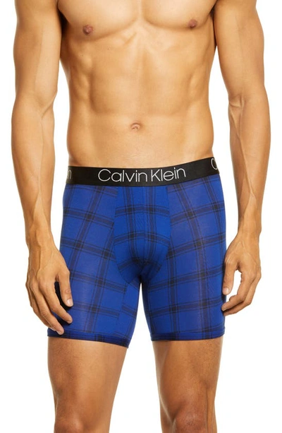 Calvin Klein Ultrasoft Stretch Modal Boxer Briefs In Rocky Plaid