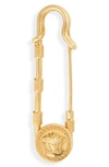 Versace First Line Medusa Safety Pin Brooch In Gold