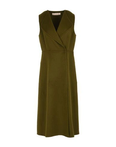 Marni Overcoats In Military Green