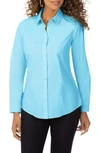 Foxcroft Dianna Non-iron Cotton Shirt In Tropic Blue