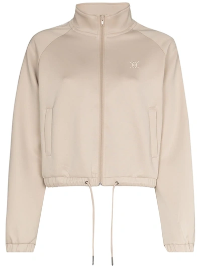 Daily Paper Logo Tape Track Jacket In Neutrals