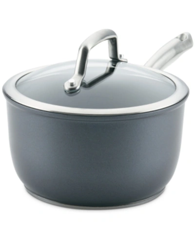 Anolon Accolade Forged Hard-anodized Nonstick Saucepan With Lid, 2.5-quart, Moonstone