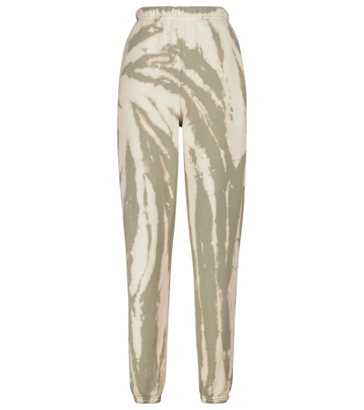 Les Tien Classic Tie-dye Brushed-back Cotton Sweatpants In Nude