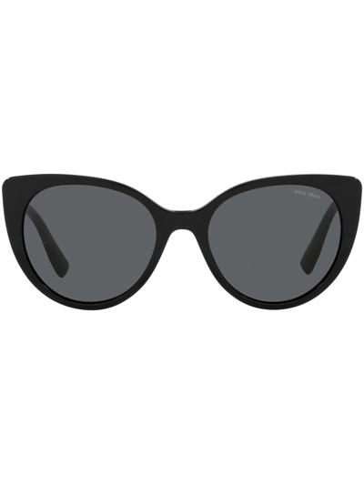 Miu Miu Mu04xs Cat Eye-frame Acetate Sunglasses In Black