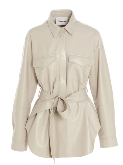 Nanushka Shirt In Beige