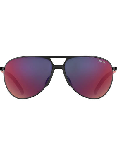 Prada Linea Rossa Eyewear Collection Sunglasses In Red/blue Lenses