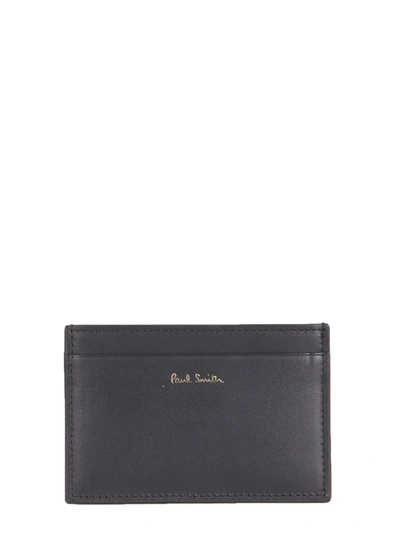 Paul Smith Leather Card Holder In Nero
