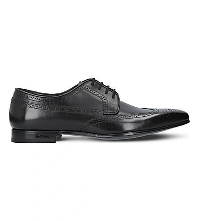 Paul Smith Watson Leather Derby Shoes In Black