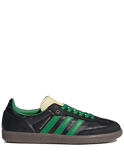 Adidas Originals Black X Wales Bonner And Green Samba Sneakers