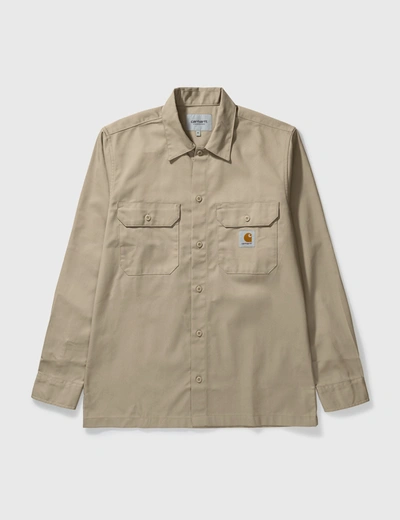 Carhartt Master Long Sleeve Shirt In Brown