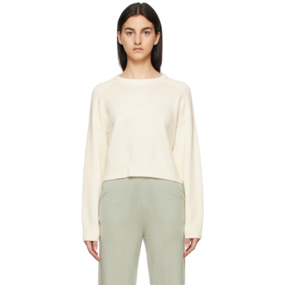 Loulou Studio Off-white Wool Oversized Bruzzi Jumper In Ivory