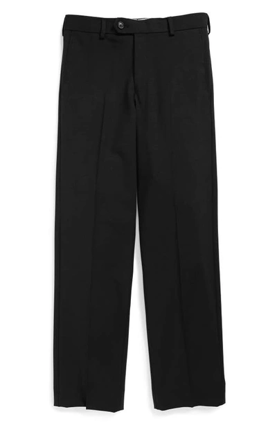 Nordstrom Kids' 'lucas' Classic Fit Stretch Trousers In Black