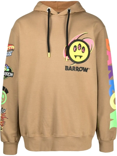 Barrow Multicolor Print Sweatshirt In Brown