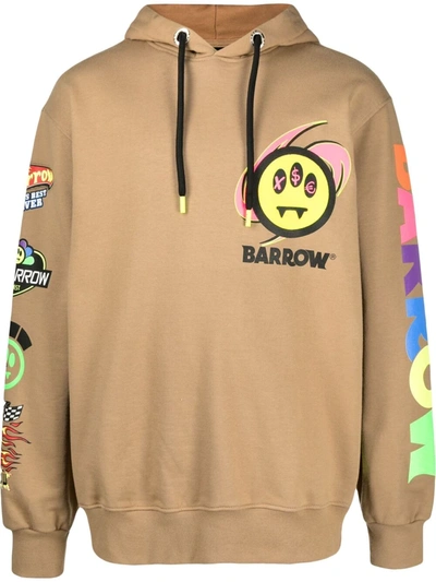Barrow Multicolor Print Sweatshirt In Brown In Brown
