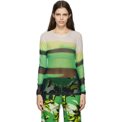 ずっと気になってた Dries Van Noten Green Len Lye Edition Print T-shirt | ModeSens トップス