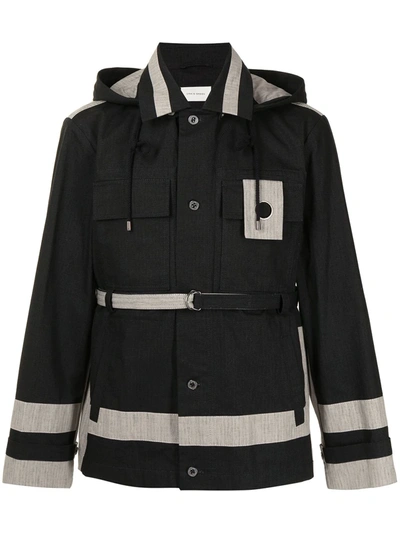Craig Green Panelled Cotton-ripstop Hooded Jacket In Black
